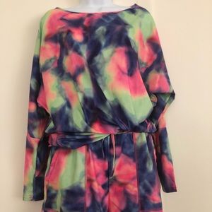 Tie dye short pajama set